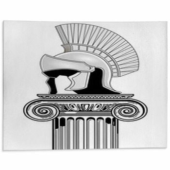 Ionische Säule Mit Helm Area Rug