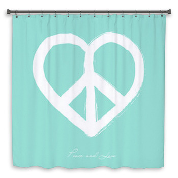 Peace Sign Shower Curtains Mats Towels Personalize