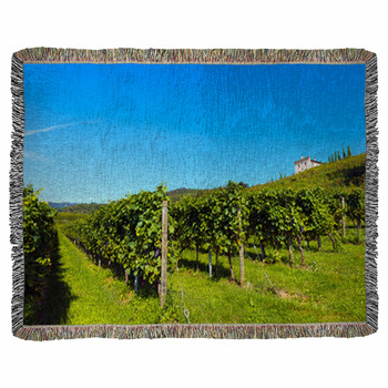 Italian Vineyards - Valpolicella Wine Woven Throw Blanket