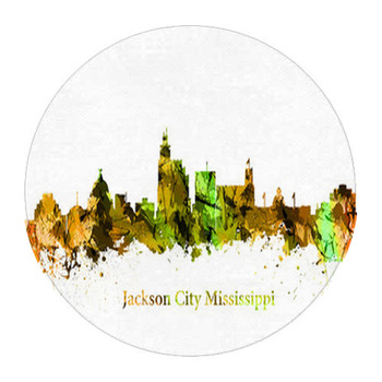 Jackson City Mississippi Round Rug
