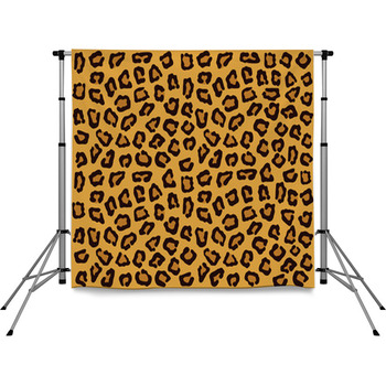 Jaguar And Leopard Skin Texture, Pole Pocket Backdrop