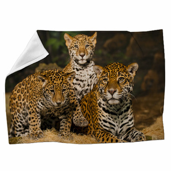Jaguar Family Fleece Blanket