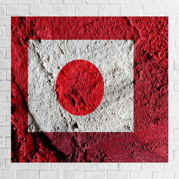 Cloth wall hanging flag japan open for business