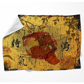 Japanese Background Woven Throw Blanket