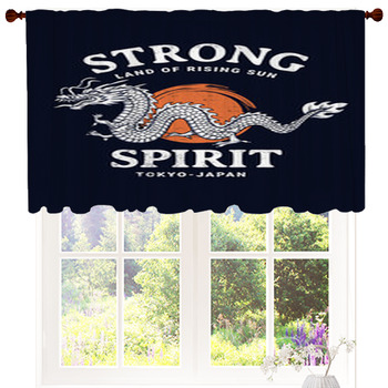 Japanese Dragon Illustration Vector Custom Size Valance