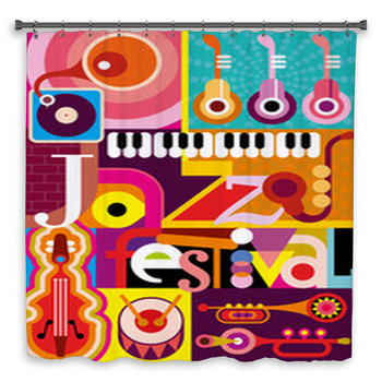 Jazz Festival Custom Size Shower Curtain