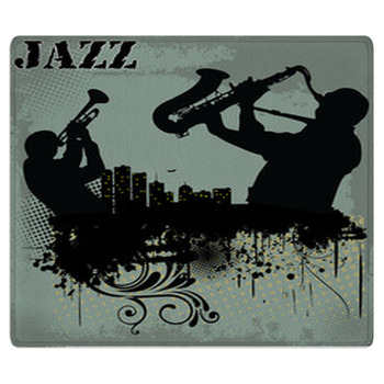 Jazz Music Background Bath Mat