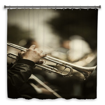 Jazz On The Street Custom Size Shower Curtain