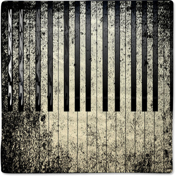 Jazz Style Piano Baby Blanket