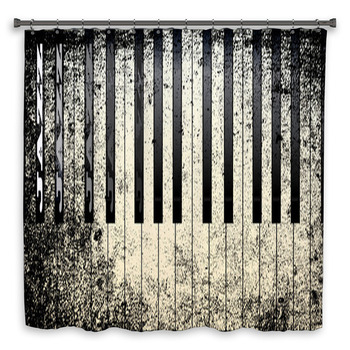 Jazz Style Piano Shower Curtain
