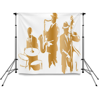 Jazz Trio Pole Pocket Backdrop