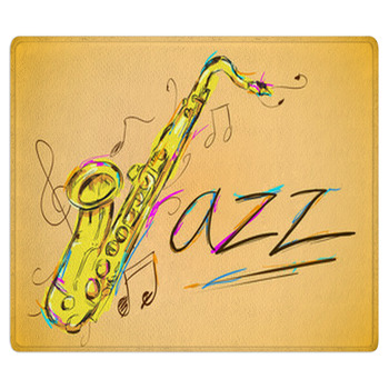Jazz Vector Art Area Rug