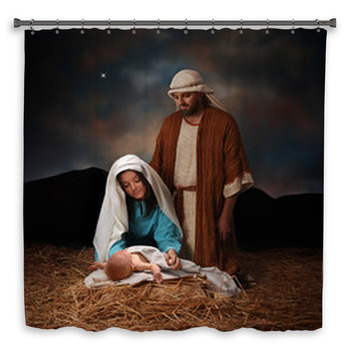 Jesus;s Birth Custom Size Shower Curtain