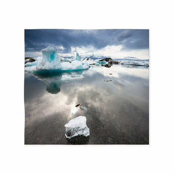 Jokulsarlon Glacier Lagoon, Iceland Custom Size Floor Mat