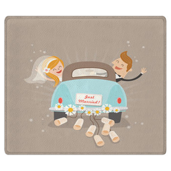 Just Married Car Area Rug