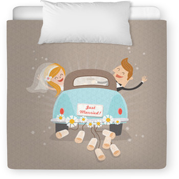 Just Married Car Toddler Comforter