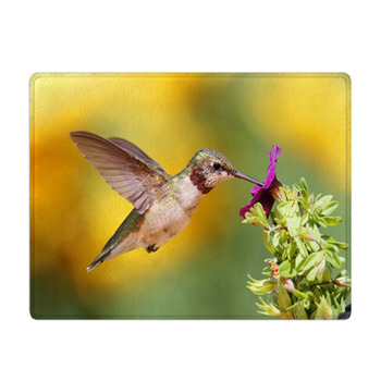 Juvenile Ruby throated Hummingbird archilochus Bath Mat