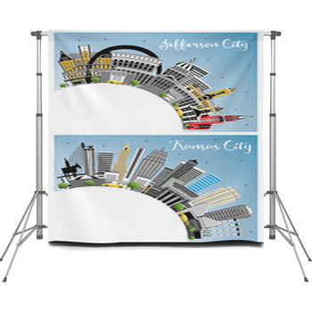 Kansas City And Jefferson City Custom Size Backdrop