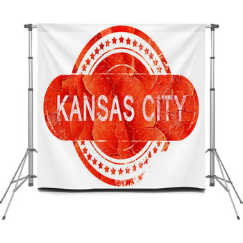 Kansas City Vintage Old Stamp With  Custom Size Backdrop