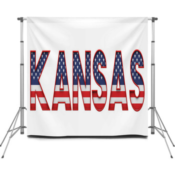 Kansas Usa State Made From Starts Custom Size Backdrop