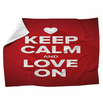 Keep Calm And Love On Fleece Blanket