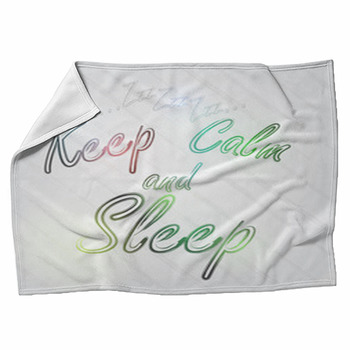 Keep Calm And Sleep Typography Fleece Blanket