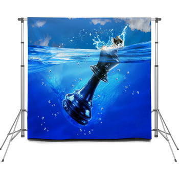 King Chessman In Water Custom Size Backdrop