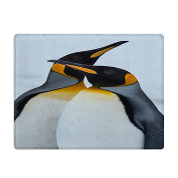 King Penguin Couple In Love Bath Mat