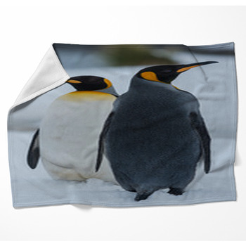 King Penguins Woven Throw Blanket