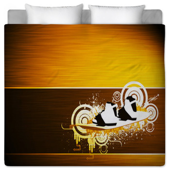 Kite And Wakeboard Bacground Duvet Cover