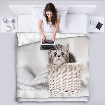 Kitten In A Basket Fleece Blanket