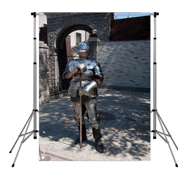 Knight In The Ancient Metal Armor Pole Pocket Backdrop