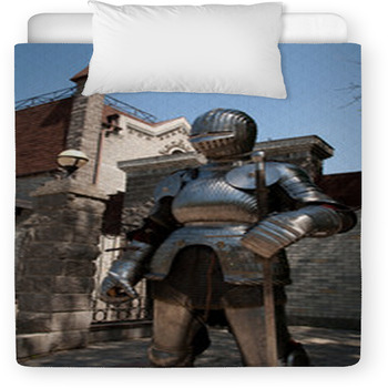 Knight In The Ancient Metal Armor Toddler Duvet