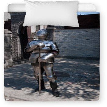 Knight In The Ancient Metal Armor Toddler Duvet