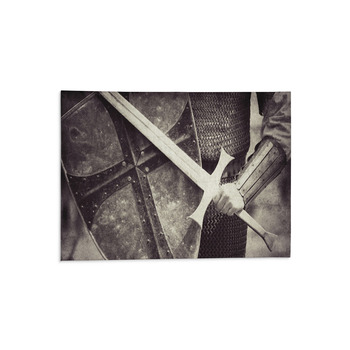 Knight. Photo In Vintage Style Area Rug