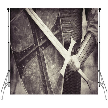 Knight. Photo In Vintage Style Custom Size Backdrop