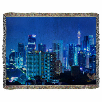 Kuala Lumpur City Woven Throw Blanket