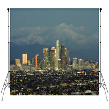 LA Skyline And Backdrop Of The San Fleece Backdrop