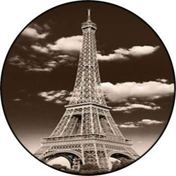 La Torre Eiffel Retrò Round Rug
