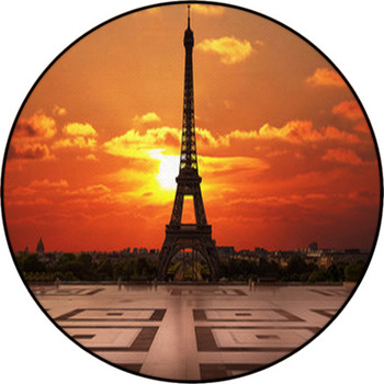 La Tour Eiffel Dal Trocadero All'alba Round Rug