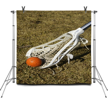 Lacrosse Ball And Stick Fleece Backdrop