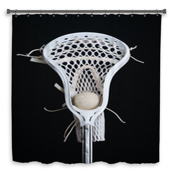 Lacrosse Head With Ball Custom Size Shower Curtain