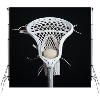 Lacrosse Head With Ball Fleece Backdrop