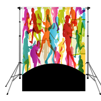 Lacrosse Players Active Men Sports  Pole Pocket Backdrop