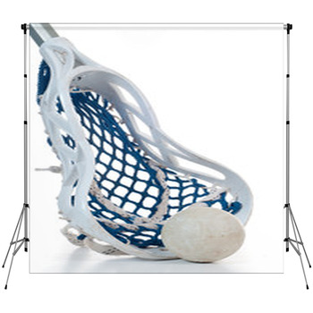 Lacrosse Stick With Ball Custom Size Backdrop