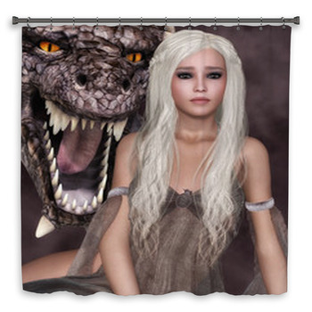 Lady Dragon Custom Size Shower Curtain