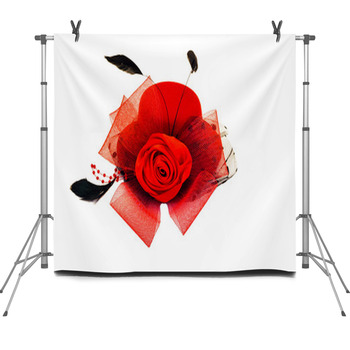 Lady's Hat Isolated On A White Fleece Backdrop