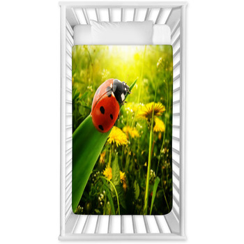 Ladybug Sunlight On The Field Baby Crib Comforter