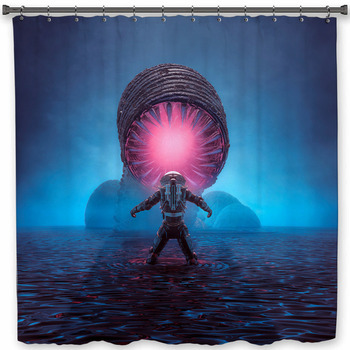 Lair Of The Monster 3d Custom Size Shower Curtain