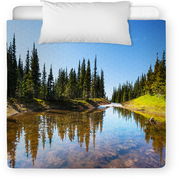 Lake In Mountains Toddler Comforter